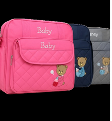 Premium Baby Bag Set – Available in Pink, Navy Blue & Grey | - Azlan Mall
