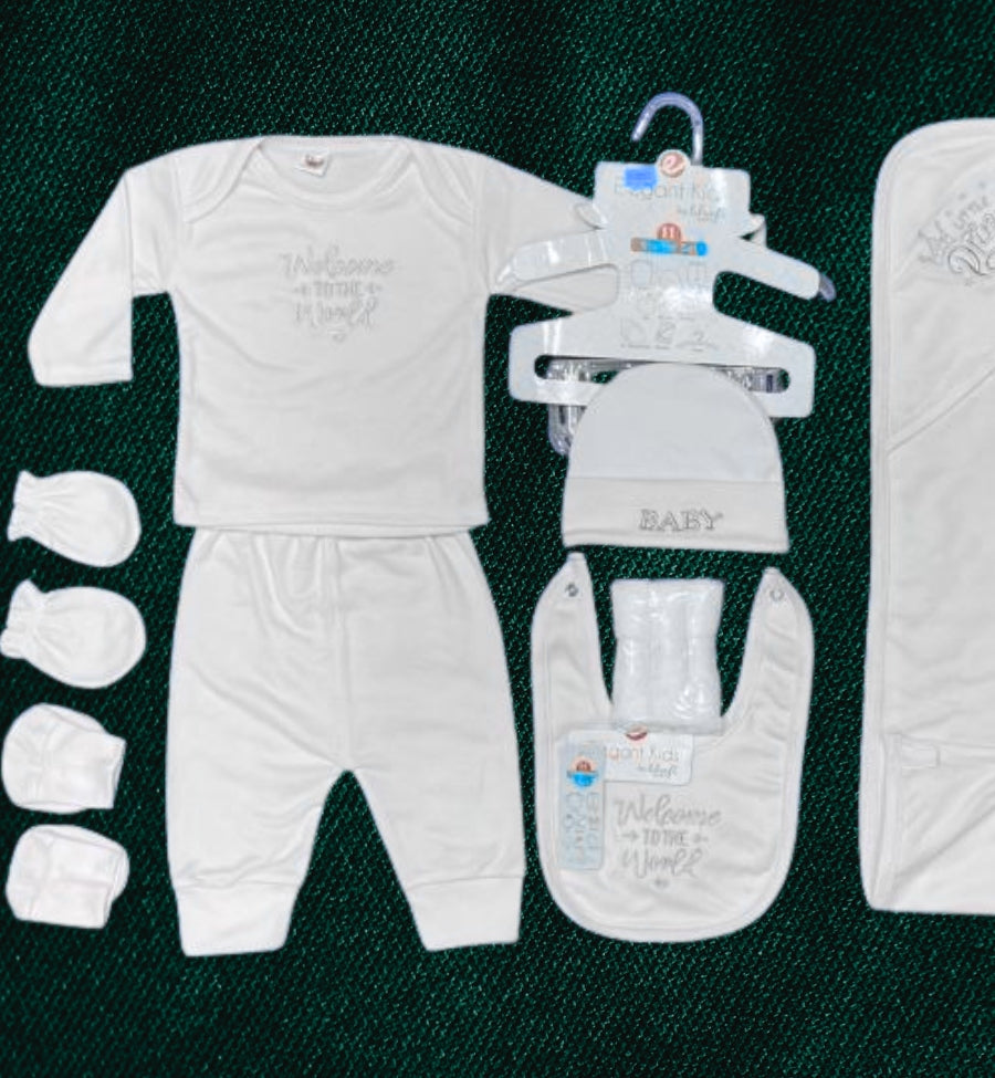Elegant Kids 10-Piece Newborn Romper Clothing Gift Set – Chocobearuel Print - Azlan Mall
