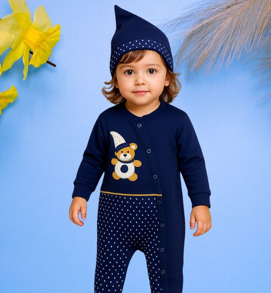 Adorable Baby Romper Set with Bear Design - Azlan Mall
