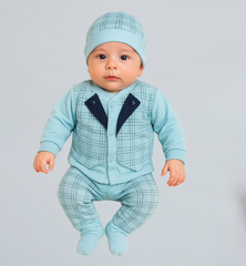 Coral Tux Romper – Size 0 (Newborn) - Azlan Mall