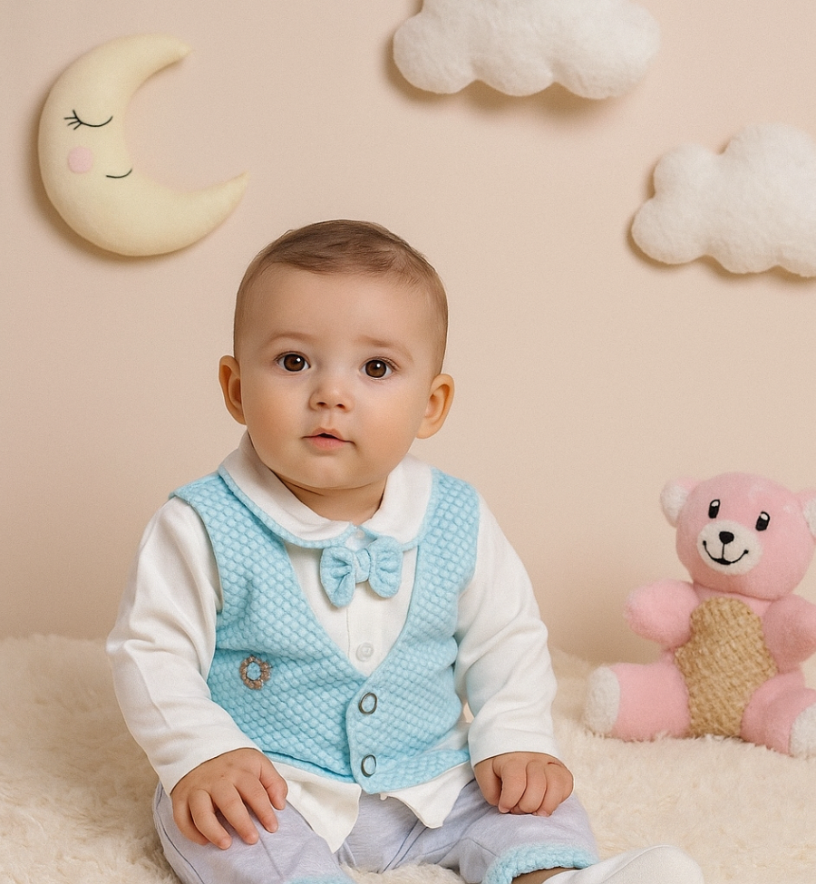 Soft Cotton Baby Outfit Set  | Azlan Mall | Size 0/1/2 - Azlan Mall