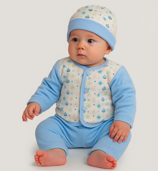 Zero Size Soft Baby Three-Piece Set – Multiple Colors(Pack of Three) - Azlan Mall