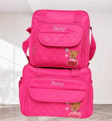 Premium Baby Bag Set – Available in Pink, Navy Blue & Grey | - Azlan Mall